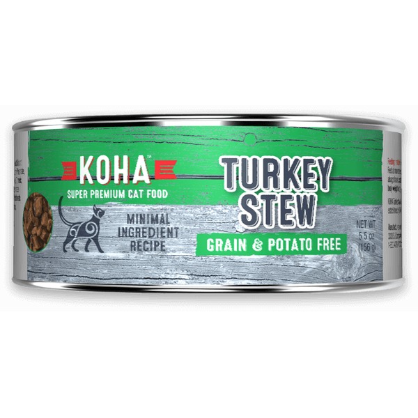 Koha Cat Food Tin Turkey Stew 5.5oz / 156gm • Pets West • Pet Supplies